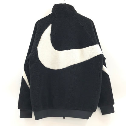 【中古品】【メンズ】 NIKE ナイキ AS M NSW VW SWSH FULL ZIP JKT BQ6546-011 スポーツウェア スウッシュ フルジップ ジャケット リバーシブル ボア フリース アウター 148-260702-hn-08-fur サイズ：L カラー：ブラック/ホワイト 万代Net店