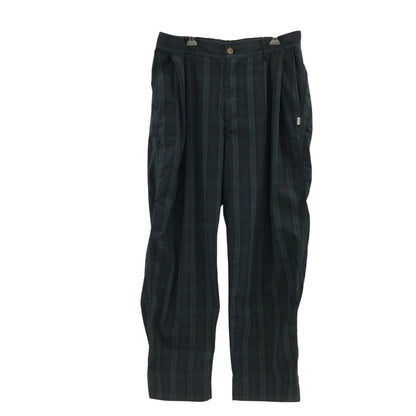 【中古品】【メンズ】 KEBOZ ケボズ チェックワイドパンツ ボトムス 153-251106-hn-01-fur サイズ：XL カラー：グリーン系 万代Net店