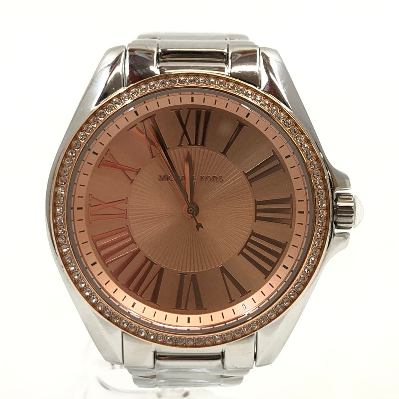 【中古品】【レディース】 MICHAEL KORS マイケルコース ANALOG WATCH MK-4854 PINK GOLD文字盤 電池式クオーツ アナログ 腕時計 197-260702-hn-02-fur カラー：シルバー/ピンクゴールド 万代Net店