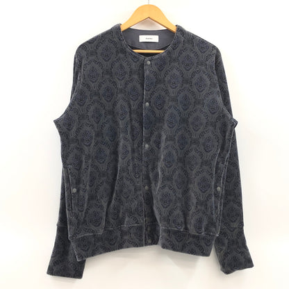 【中古品】【メンズ】 MARKA マーカ ORGANIC COTTON VELOUR JACQUARD SNAP JACKET オーガニックコットン ベロア ジャカード スナップジャケット アウター 140-260926-hn-01-fur サイズ：1 カラー：チャコール系 万代Net店