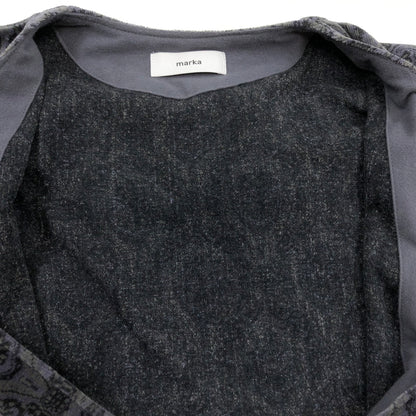 【中古品】【メンズ】 MARKA マーカ ORGANIC COTTON VELOUR JACQUARD SNAP JACKET オーガニックコットン ベロア ジャカード スナップジャケット アウター 140-260926-hn-01-fur サイズ：1 カラー：チャコール系 万代Net店