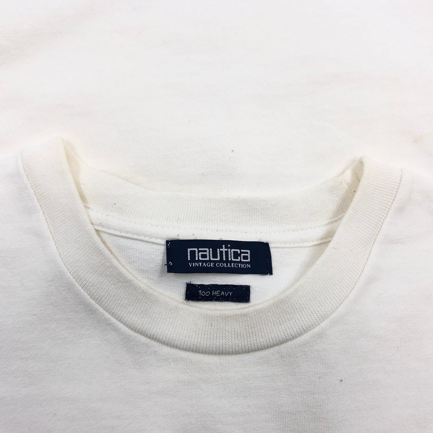 【中古品】【メンズ】 NAUTICA ノーティカ VINTAGE COLLECTION TOO HEAVY S/S POCKET TEE 222-1229 ヴィンテージコレクション トゥーヘヴィー 半袖Tシャツ トップス 146-260416-hn-02-fur サイズ：XL カラー：ホワイト 万代Net店