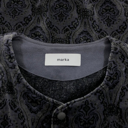 【中古品】【メンズ】 MARKA マーカ ORGANIC COTTON VELOUR JACQUARD SNAP JACKET オーガニックコットン ベロア ジャカード スナップジャケット アウター 140-260926-hn-01-fur サイズ：1 カラー：チャコール系 万代Net店