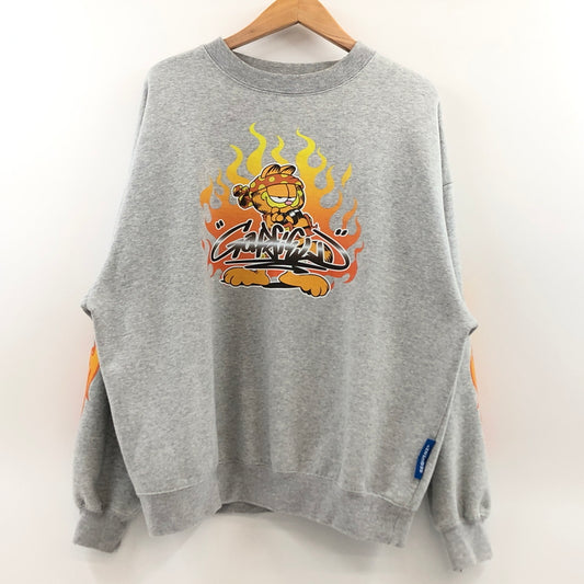 【中古品】【メンズ】 SQNZ シークエンズ × GARFIELD ガーフィールド FRONT PRINT SWEATSHIRT T-23370905 フロントプリント スウェットシャツ トレーナー トップス 142-260704-hn-03-fur サイズ：M カラー：グレー 万代Net店