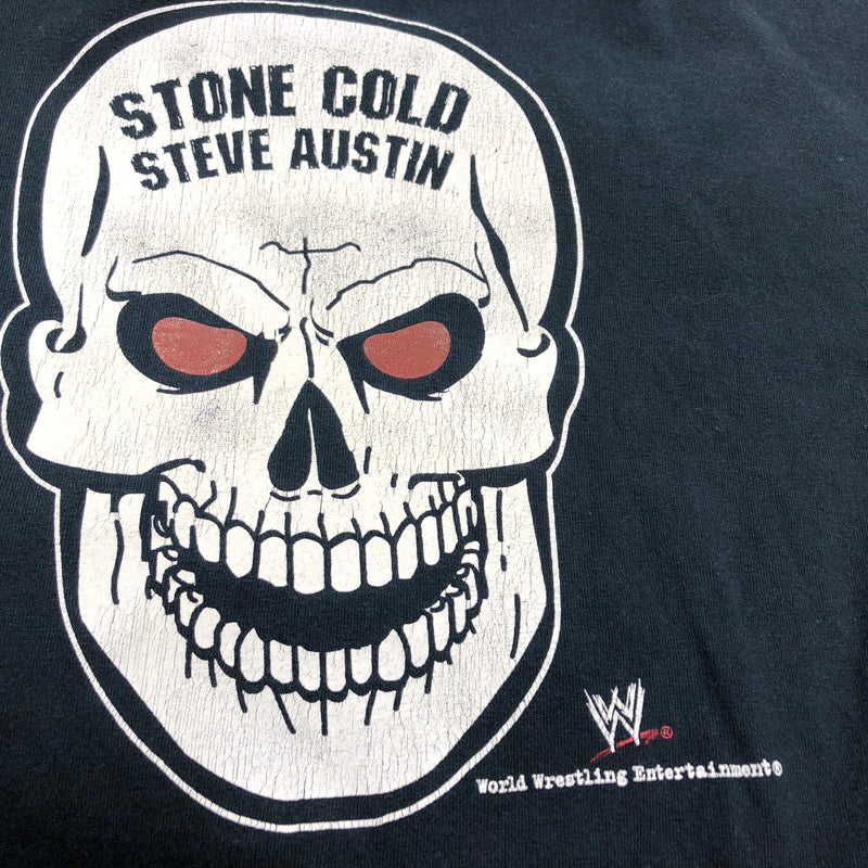 【現状渡し品】【メンズ】 STEVE＆BARRY'S スティーブアンドバリーズ STONE COLD STEVE AUSTIN ストーンコールド スティーブ・オースチン 半袖Tシャツ トップス 146-260122-hn-04-fur サイズ：XXL カラー：ネイビー系 万代Net店