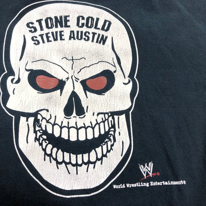 【現状渡し品】【メンズ】 STEVE＆BARRY'S スティーブアンドバリーズ STONE COLD STEVE AUSTIN ストーンコールド スティーブ・オースチン 半袖Tシャツ トップス 146-260122-hn-04-fur サイズ：XXL カラー：ネイビー系 万代Net店