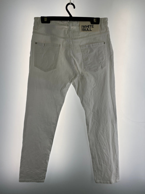 【中古品】【メンズ】 DSQUARED2 ディースクエアード WHITE DENIM PANTS ホワイトデニムパンツ ボトムス 151-260509-yn-20-min サイズ：50 カラー：ホワイト 万代Net店