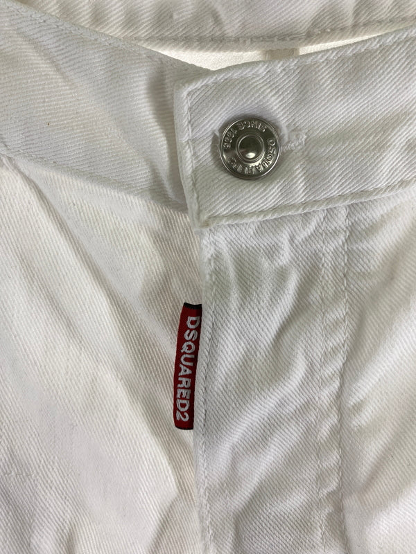 【中古品】【メンズ】 DSQUARED2 ディースクエアード WHITE DENIM PANTS ホワイトデニムパンツ ボトムス 151-260509-yn-20-min サイズ：50 カラー：ホワイト 万代Net店