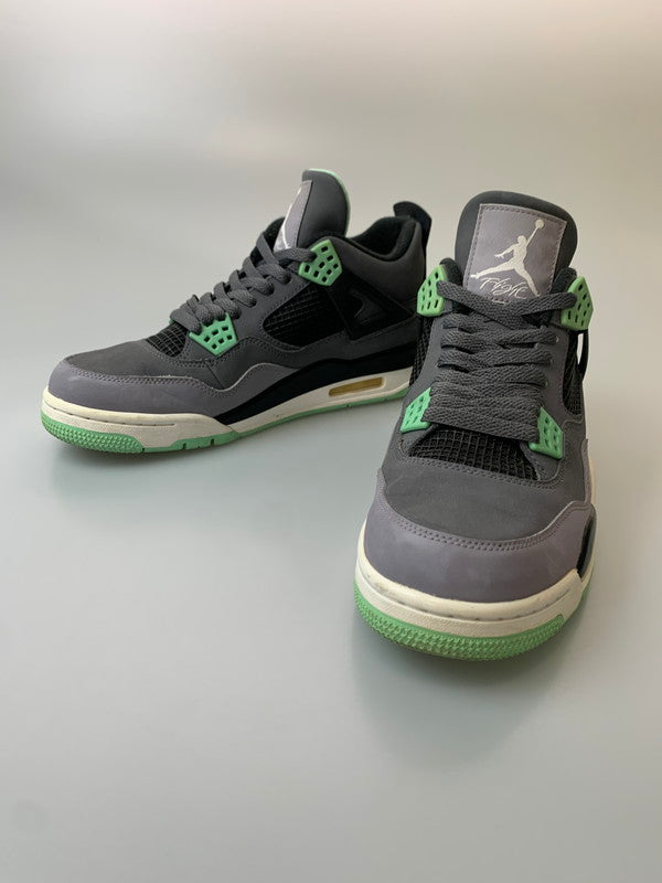 【現状渡し品】【メンズ】 NIKE ナイキ 308497-033 AIR JORDAN 4 RETRO GREEN GLOW 靴 シューズ スニーカー 160-260711-AS-57-min サイズ：27.5cm カラー：グレー/ライトグリーン 万代Net店