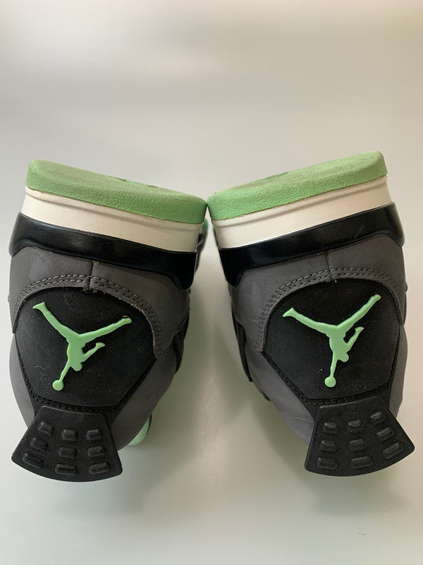 【現状渡し品】【メンズ】 NIKE ナイキ 308497-033 AIR JORDAN 4 RETRO GREEN GLOW 靴 シューズ スニーカー 160-260711-AS-57-min サイズ：27.5cm カラー：グレー/ライトグリーン 万代Net店