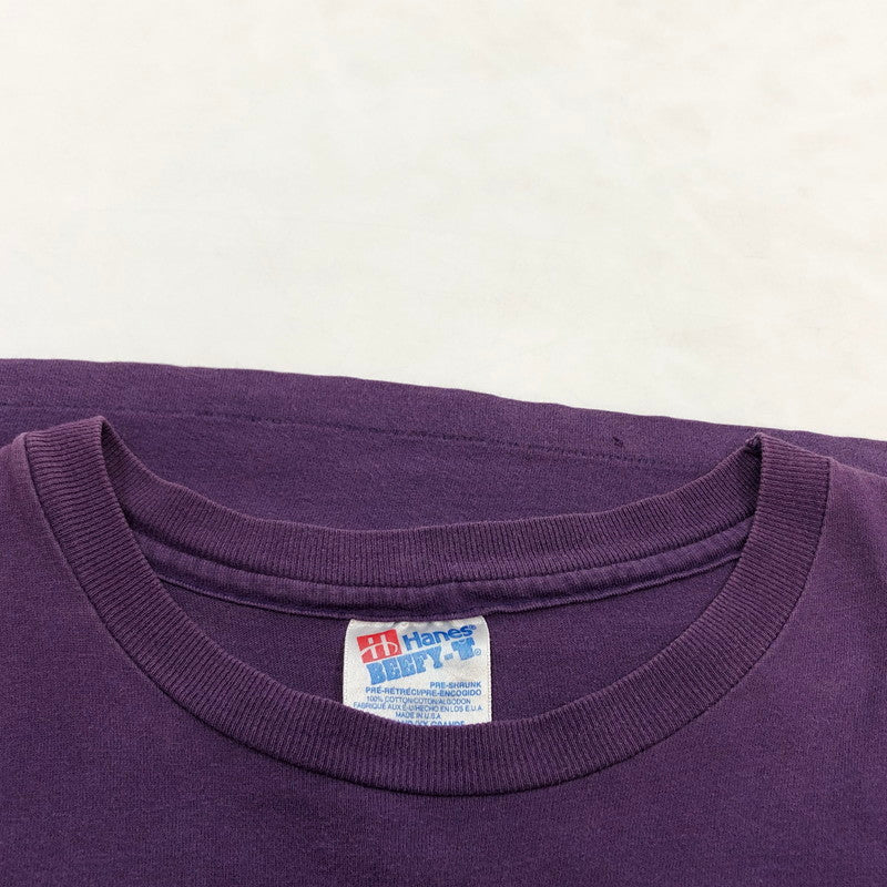 【現状渡し品】【メンズ】 HANES ヘインズ 90S FROG PRINT S/S TEE 両シングル フロッグプリント 半袖Tシャツ ヴィンテージ トップス 146-260416-hn-05-fur サイズ：XXL カラー：パープル 万代Net店