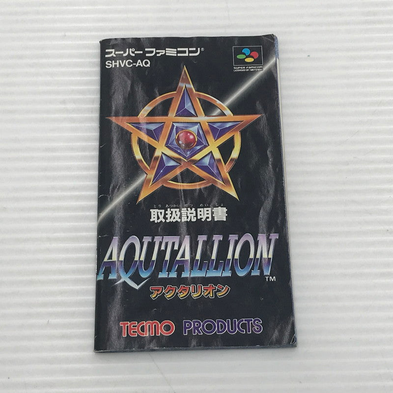 【中古品】 テクモ スーパーファミコンソフト アクタリオン SHVC-AQ 動作確認済み 箱・説ダメージあり 保管臭あり 023-260922-ti-10-tagh 万代Net店