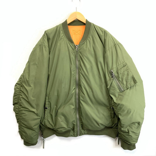 【中古品】【メンズ】 MLVNCE MA-1 リバーシブル ミリタリージャケット ダウン ブランド 古着 オーバーサイズ 140-260201-gm-35-fuz サイズ：XL カラー：カーキ 万代Net店