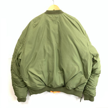 【中古品】【メンズ】 MLVNCE MA-1 リバーシブル ミリタリージャケット ダウン ブランド 古着 オーバーサイズ 140-260201-gm-35-fuz サイズ：XL カラー：カーキ 万代Net店