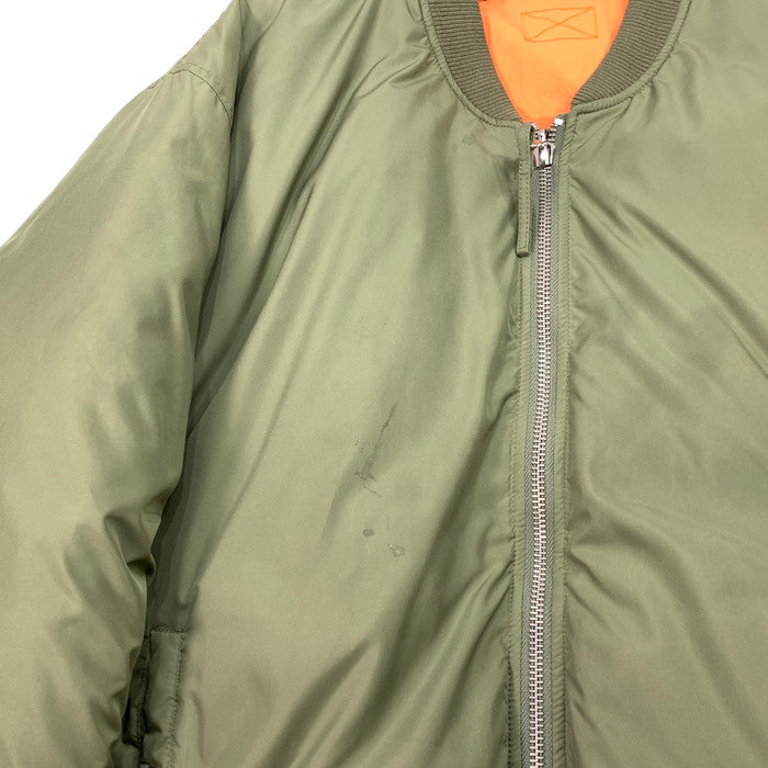 【中古品】【メンズ】 MLVNCE MA-1 リバーシブル ミリタリージャケット ダウン ブランド 古着 オーバーサイズ 140-260201-gm-35-fuz サイズ：XL カラー：カーキ 万代Net店