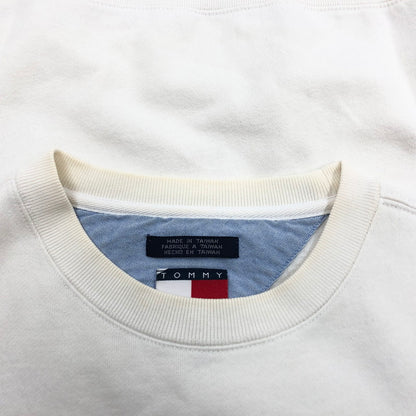 【中古品】【メンズ】 TOMMY HILFIGER トミーヒルフィガー 90S CREW NECK SWEATSHIRT クルーネック スウェットシャツ トレーナー トップス 146-260416-hn-08-fur サイズ：L/G カラー：ホワイト 万代Net店