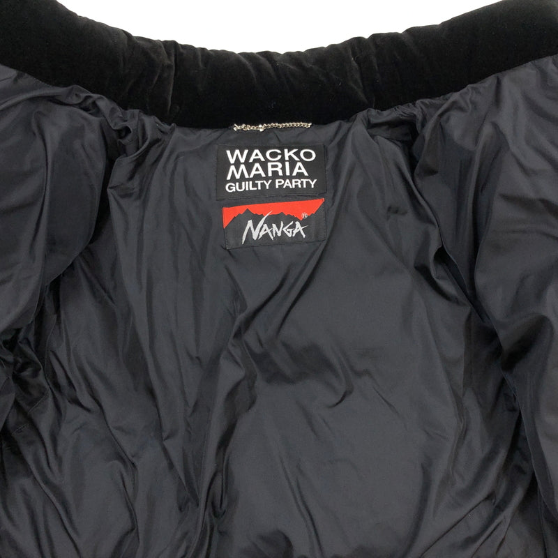 【中古品】【メンズ】 WACKO MARIA ワコマリア × NANGA ナンガ VELVET DOWN JACKET 24FW-WMO-NA04 ベルベット ダウンジャケット アウター 142-260704-hn-11-fur サイズ：M カラー：ブラック 万代Net店