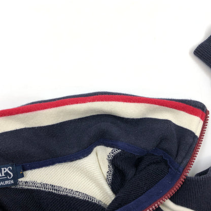 【現状渡し品】【メンズ】 CHAPS RALPH LAUREN チャップス ラルフローレン ハーフジップ スウェット トレーナー トップス 145-260705-hn-02-fur サイズ：L カラー：ネイビー/ホワイト 万代Net店