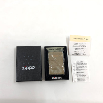 【中古美品】【メンズ/レディース】 ZIPPO ジッポ WINSTON CASTER OIL LIGHTER ウィンストン キャスター オイルライター 小物 206-260705-hn-03-fur カラー：ゴールド系 万代Net店