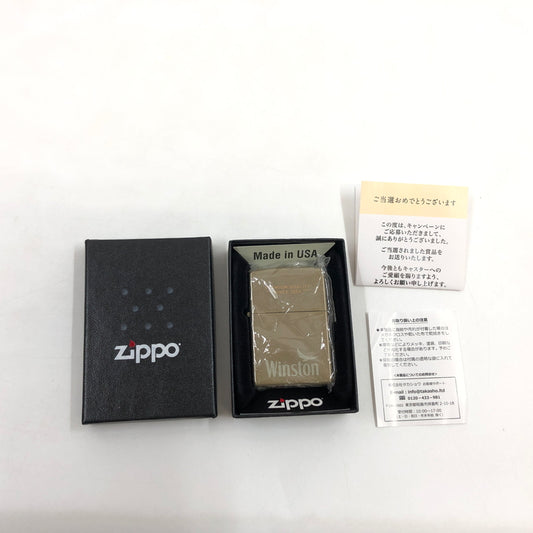 【中古美品】【メンズ/レディース】 ZIPPO ジッポ WINSTON CASTER OIL LIGHTER ウィンストン キャスター オイルライター 小物 206-260705-hn-03-fur カラー：ゴールド系 万代Net店