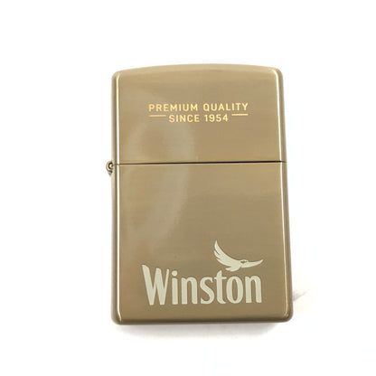 【中古美品】【メンズ/レディース】 ZIPPO ジッポ WINSTON CASTER OIL LIGHTER ウィンストン キャスター オイルライター 小物 206-260705-hn-03-fur カラー：ゴールド系 万代Net店