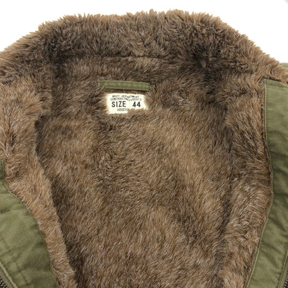 【中古美品】【メンズ】 HOUSTON ヒューストン CUSTOM N-1 DECK JACKET 51108 カスタムN-1デッキジャケット ミリタリー アウター 145-260926-hn-03-fur サイズ：44 カラー：オリーブ 万代Net店