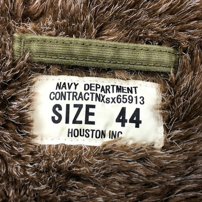 【中古美品】【メンズ】 HOUSTON ヒューストン CUSTOM N-1 DECK JACKET 51108 カスタムN-1デッキジャケット ミリタリー アウター 145-260926-hn-03-fur サイズ：44 カラー：オリーブ 万代Net店