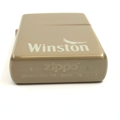 【中古美品】【メンズ/レディース】 ZIPPO ジッポ WINSTON CASTER OIL LIGHTER ウィンストン キャスター オイルライター 小物 206-260705-hn-03-fur カラー：ゴールド系 万代Net店