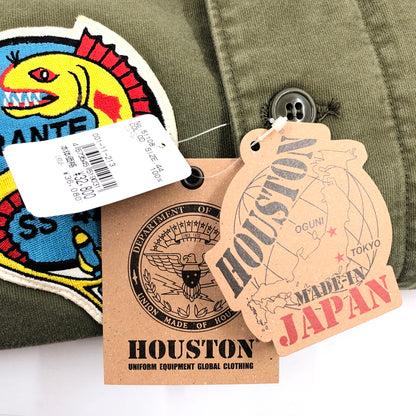【中古美品】【メンズ】 HOUSTON ヒューストン CUSTOM N-1 DECK JACKET 51108 カスタムN-1デッキジャケット ミリタリー アウター 145-260926-hn-03-fur サイズ：44 カラー：オリーブ 万代Net店