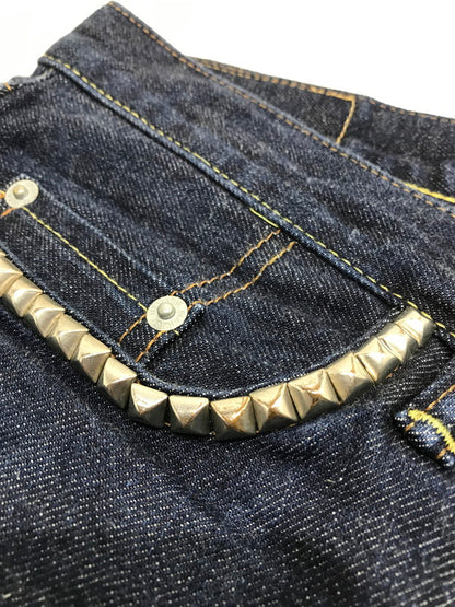 【中古品】【メンズ】 HYSTERIC GLAMOUR ヒステリックグラマー STUDS RAW DENIM PANTS 0233AP12 スタッズ ロー デニム パンツ ボトムス 151-260729-rt-25-tagh サイズ：34 カラー：インディゴ 万代Net店