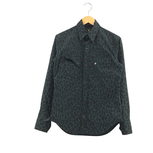 【中古品】【メンズ】 SKULL FLIGHT スカルフライト L/S SHIRT 長袖シャツ レオパード柄 カジュアルシャツ トップス 145-251108-hn-06-fur サイズ：36 カラー：グレー/ブラック系 万代Net店