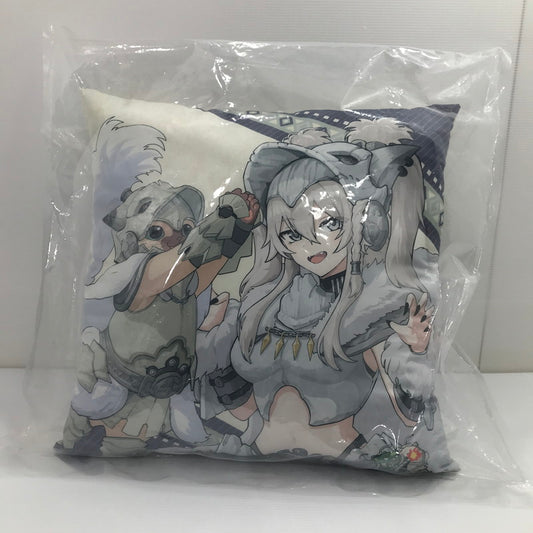 【中古美品】 カプコン モンスターハンターワイルズ ホロライブ スクエアクッション 獅白ぼたん 053-260406-yk-03-tag 万代Net店