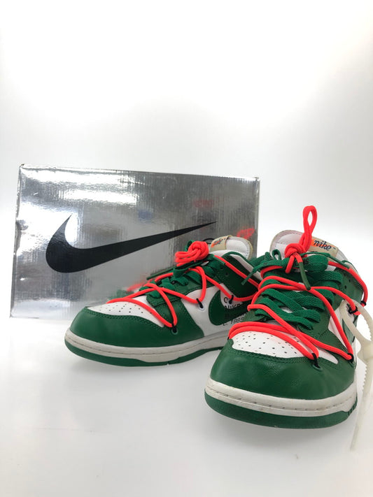 【中古品】【メンズ】 NIKE ナイキ OFF-WHITE × NIKE  ナイキ オフホワイト CT0856-100 DUNK LOW LTHR WHITE PINE GREEN ダンク ロー 靴 シューズ スニーカー 160-241210-OR-04-iwa サイズ：27cm カラー：グリーン/ホワイト/オレンジ系 万代Net店