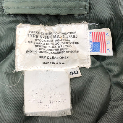 【中古品】【メンズ】 GOLDEN FLEECE ゴールデンフリース SPIEWAK スピワック N3B FLIGHT MILITARY COAT MIL‐J‐3786J 1N3BFC USA製 ミリタリーコート アウター 145-260705-hn-07-fur サイズ：40 カラー：オリーブ系 万代Net店