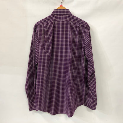 【中古品】【メンズ】 POLO RALPH LAUREN ポロ・ラルフローレン CHECK SHIRT チェックシャツ 長袖 トップス 147-240308-yo-6-tei サイズ：L カラー：パープル 万代Net店