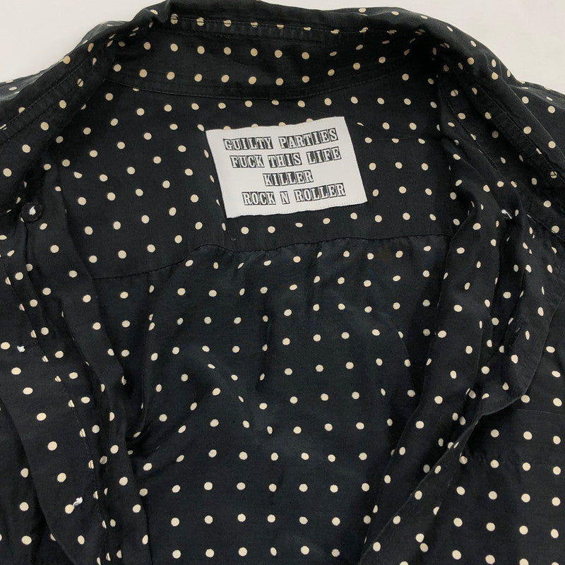 【現状渡し品】【メンズ】 WACKO MARIA ワコマリア DOTS HAWAIIAN SHIRT 13AW-DOTS-02 ドットハワイアンシャツ カジュアルシャツ 長袖 トップス 142-251108-hn-07-fur サイズ：S カラー：ネイビー系 万代Net店