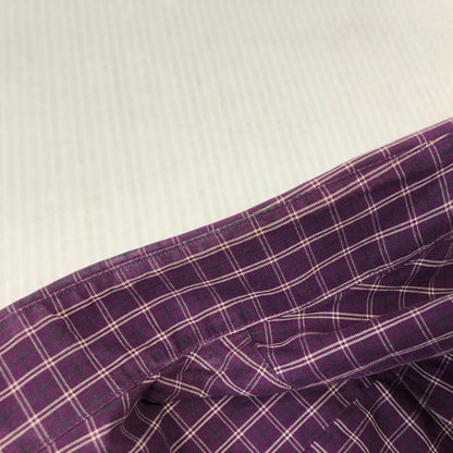 【中古品】【メンズ】 POLO RALPH LAUREN ポロ・ラルフローレン CHECK SHIRT チェックシャツ 長袖 トップス 147-240308-yo-6-tei サイズ：L カラー：パープル 万代Net店