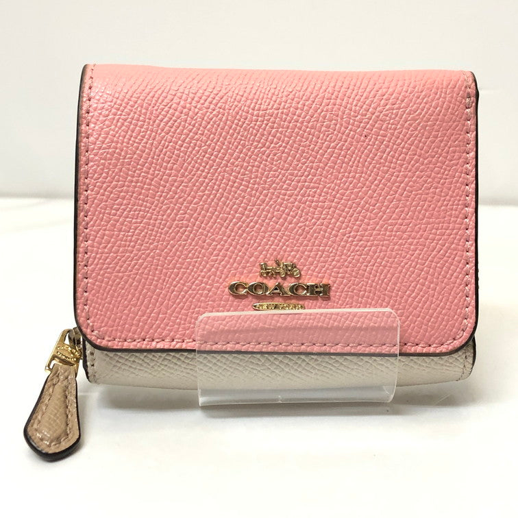 【中古品】【レディース】 COACH コーチ COACH A2140 2923 三つ折り財布 200-240710-wy-4-tom カラー：ピンク 万代Net店