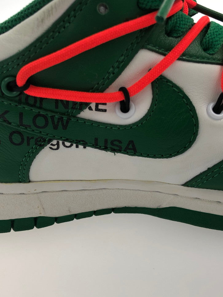 【中古品】【メンズ】 NIKE ナイキ OFF-WHITE × NIKE  ナイキ オフホワイト CT0856-100 DUNK LOW LTHR WHITE PINE GREEN ダンク ロー 靴 シューズ スニーカー 160-241210-OR-04-iwa サイズ：27cm カラー：グリーン/ホワイト/オレンジ系 万代Net店