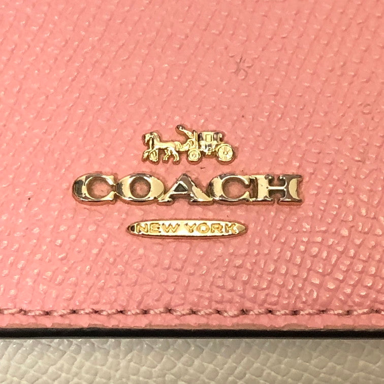 【中古品】【レディース】 COACH コーチ COACH A2140 2923 三つ折り財布 200-240710-wy-4-tom カラー：ピンク 万代Net店