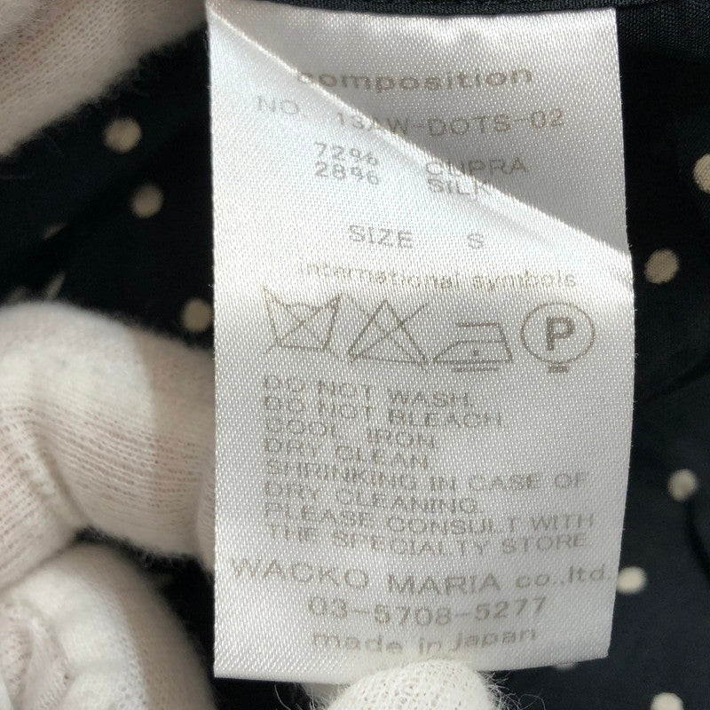 【現状渡し品】【メンズ】 WACKO MARIA ワコマリア DOTS HAWAIIAN SHIRT 13AW-DOTS-02 ドットハワイアンシャツ カジュアルシャツ 長袖 トップス 142-251108-hn-07-fur サイズ：S カラー：ネイビー系 万代Net店