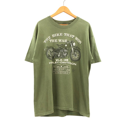 【現状渡し品】【メンズ】 HARLEY DAVIDSON ハーレーダビッドソン 1997 THE BIKE THAT NOW S/S TEE 半袖Tシャツ ヴィンテージ トップス 146-260418-hn-04-fur サイズ：L カラー：グリーン系 万代Net店