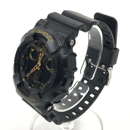 【中古品】【メンズ】 G-SHOCK ジーショック GA-100 SERIES ANALOG-DIGITAL WATCH GA-100CF-1A9JF アナログデジタル 腕時計 196-260926-hn-09-fur カラー：ブラック/ゴールド 万代Net店