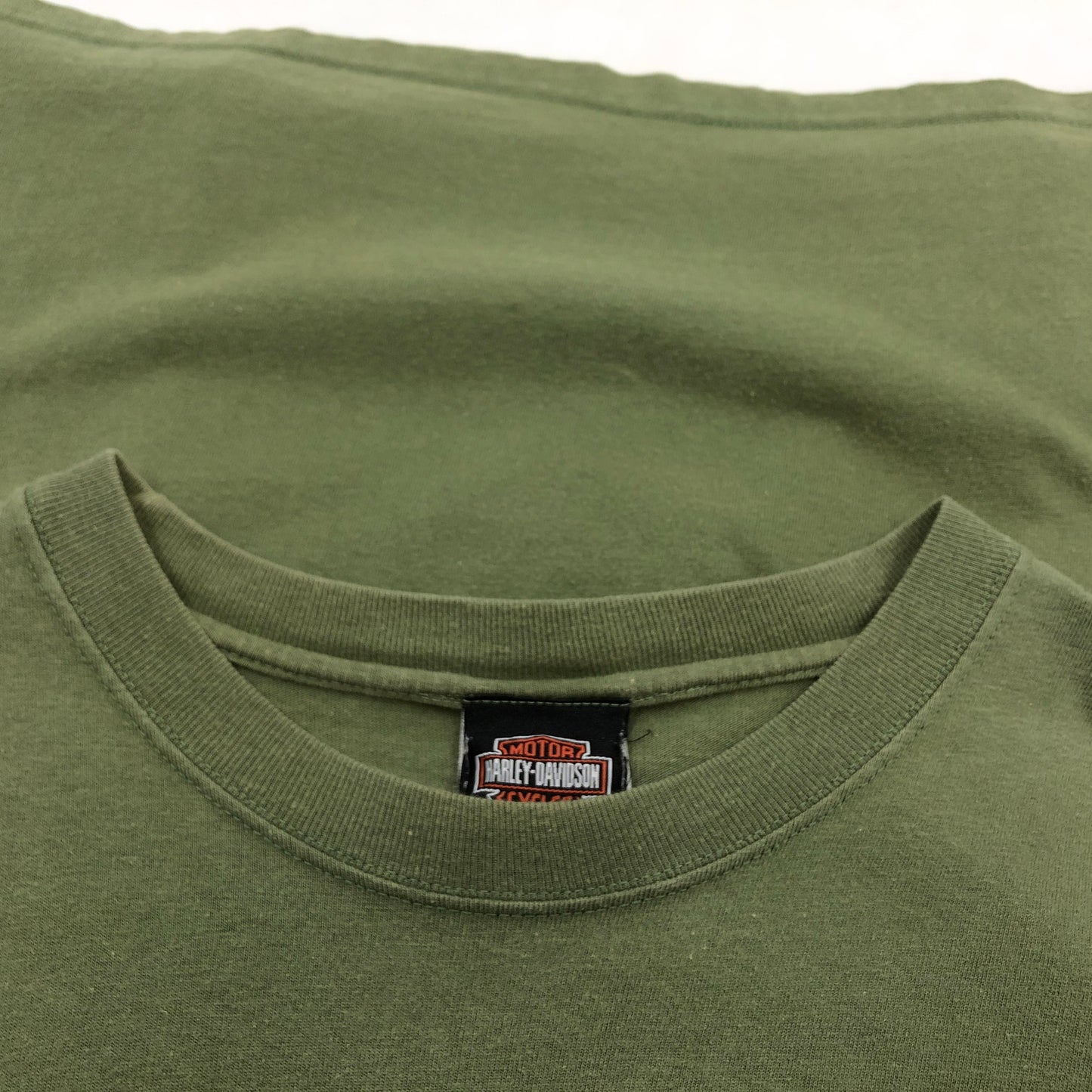 【現状渡し品】【メンズ】 HARLEY DAVIDSON ハーレーダビッドソン 1997 THE BIKE THAT NOW S/S TEE 半袖Tシャツ ヴィンテージ トップス 146-260418-hn-04-fur サイズ：L カラー：グリーン系 万代Net店