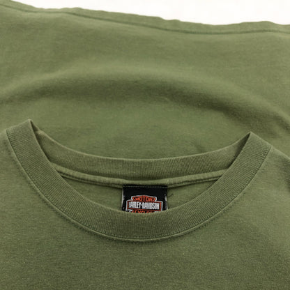 【現状渡し品】【メンズ】 HARLEY DAVIDSON ハーレーダビッドソン 1997 THE BIKE THAT NOW S/S TEE 半袖Tシャツ ヴィンテージ トップス 146-260418-hn-04-fur サイズ：L カラー：グリーン系 万代Net店