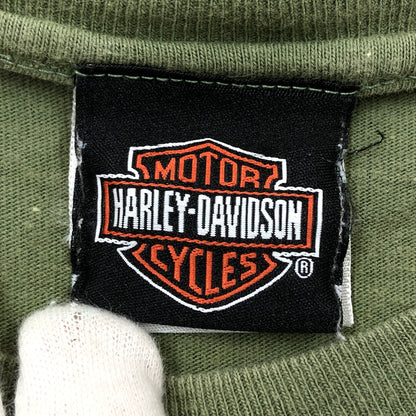 【現状渡し品】【メンズ】 HARLEY DAVIDSON ハーレーダビッドソン 1997 THE BIKE THAT NOW S/S TEE 半袖Tシャツ ヴィンテージ トップス 146-260418-hn-04-fur サイズ：L カラー：グリーン系 万代Net店