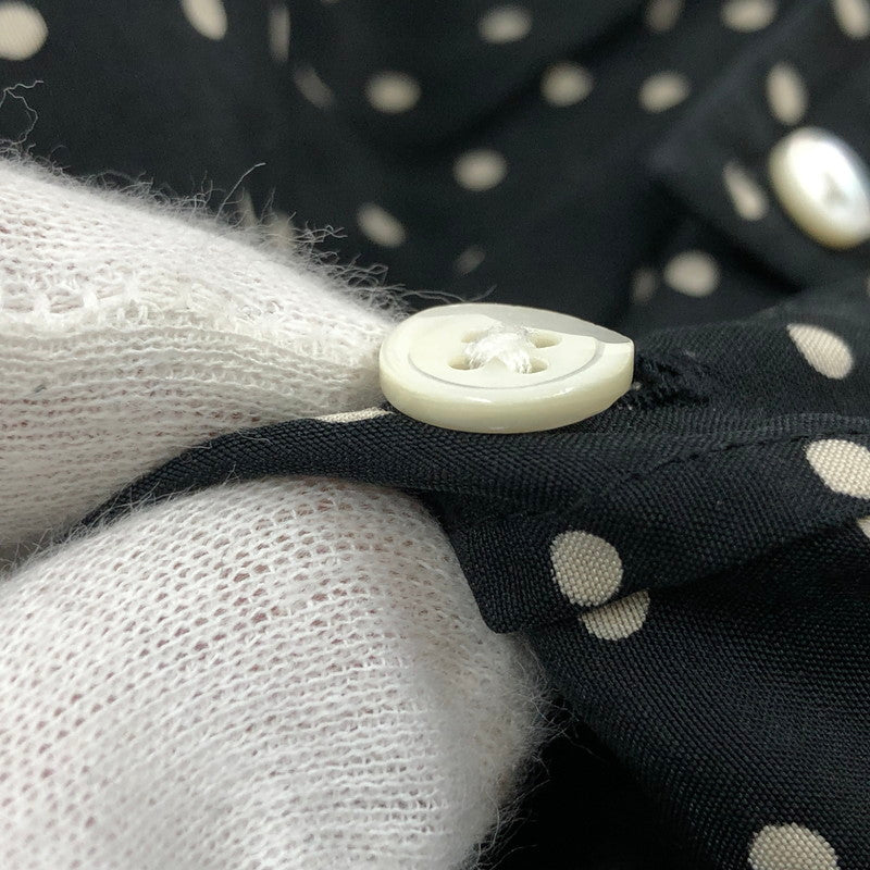 【現状渡し品】【メンズ】 WACKO MARIA ワコマリア DOTS HAWAIIAN SHIRT 13AW-DOTS-02 ドットハワイアンシャツ カジュアルシャツ 長袖 トップス 142-251108-hn-07-fur サイズ：S カラー：ネイビー系 万代Net店