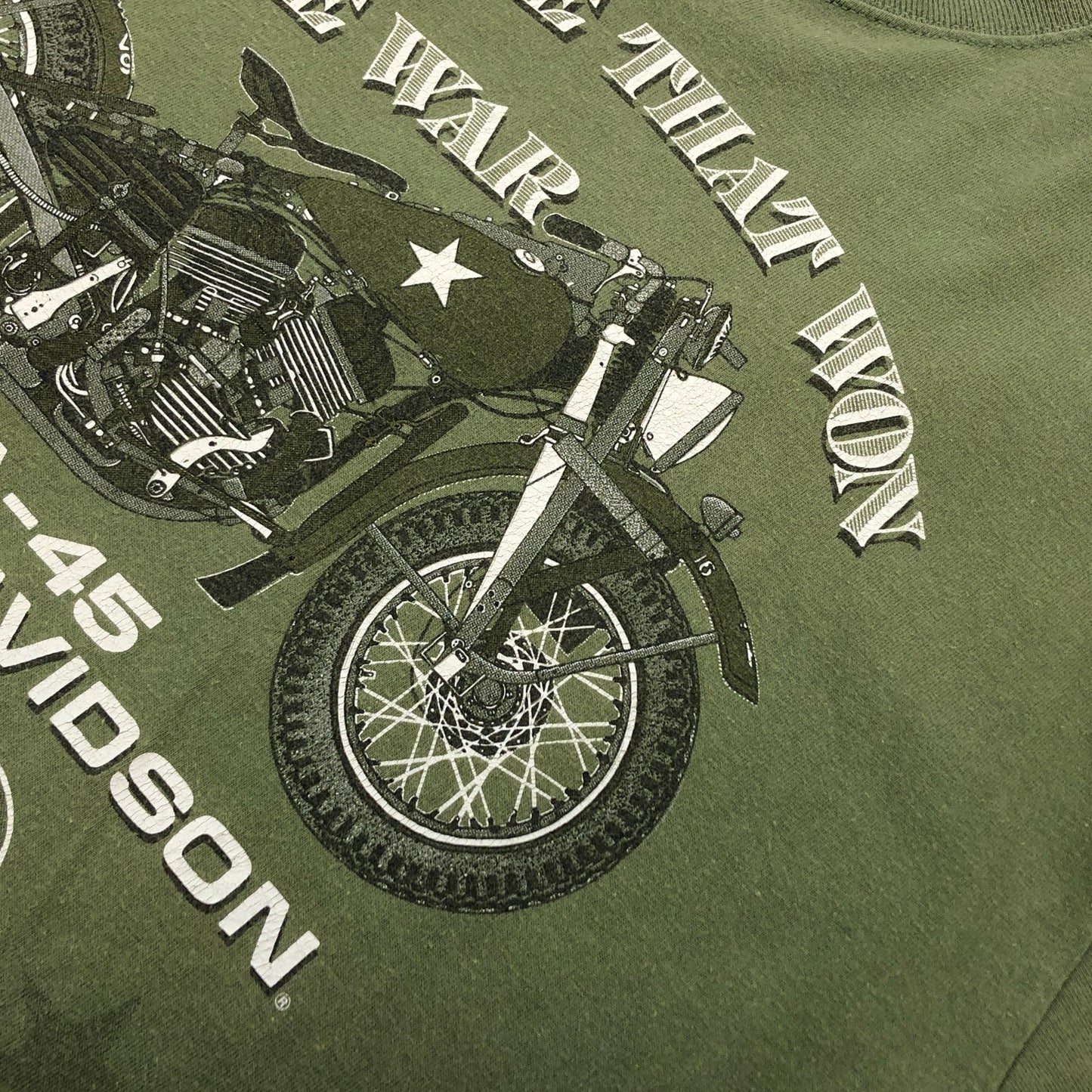 【現状渡し品】【メンズ】 HARLEY DAVIDSON ハーレーダビッドソン 1997 THE BIKE THAT NOW S/S TEE 半袖Tシャツ ヴィンテージ トップス 146-260418-hn-04-fur サイズ：L カラー：グリーン系 万代Net店