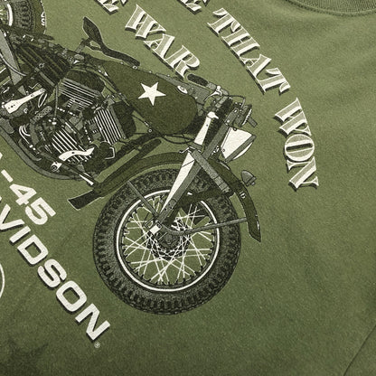 【現状渡し品】【メンズ】 HARLEY DAVIDSON ハーレーダビッドソン 1997 THE BIKE THAT NOW S/S TEE 半袖Tシャツ ヴィンテージ トップス 146-260418-hn-04-fur サイズ：L カラー：グリーン系 万代Net店