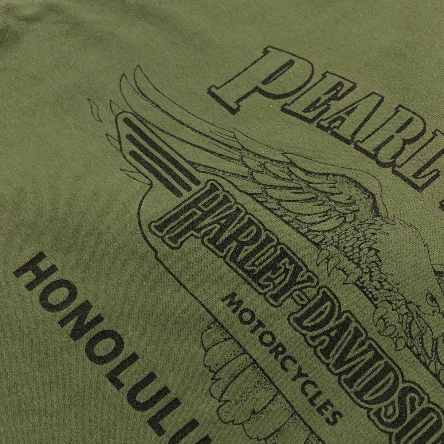 【現状渡し品】【メンズ】 HARLEY DAVIDSON ハーレーダビッドソン 1997 THE BIKE THAT NOW S/S TEE 半袖Tシャツ ヴィンテージ トップス 146-260418-hn-04-fur サイズ：L カラー：グリーン系 万代Net店